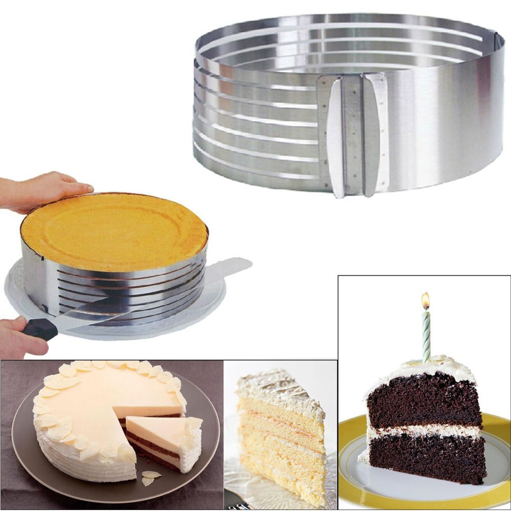 1 Cake Slicer assistant Slice Cake Ring Adjustable Full Big Size in